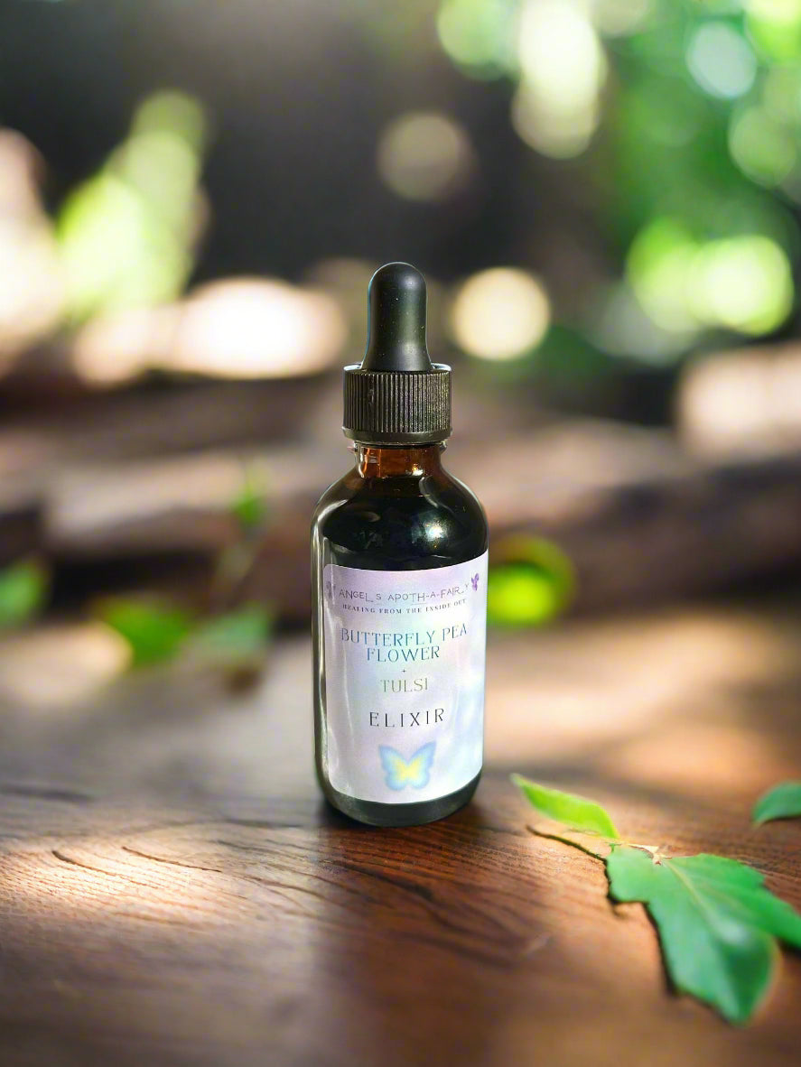 Butterfly Pea Flower + Tulsi Tincture | 1oz