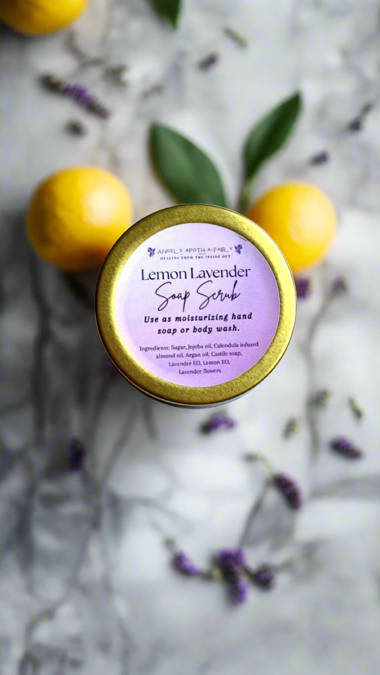 Lemon Lavender Hand + Body Soap Scrub