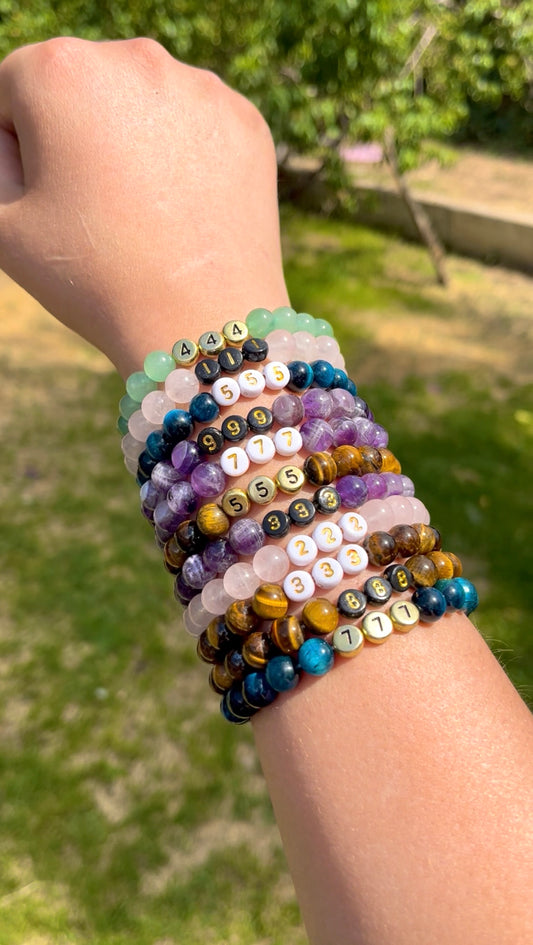 Angel Number Crystal Bracelet