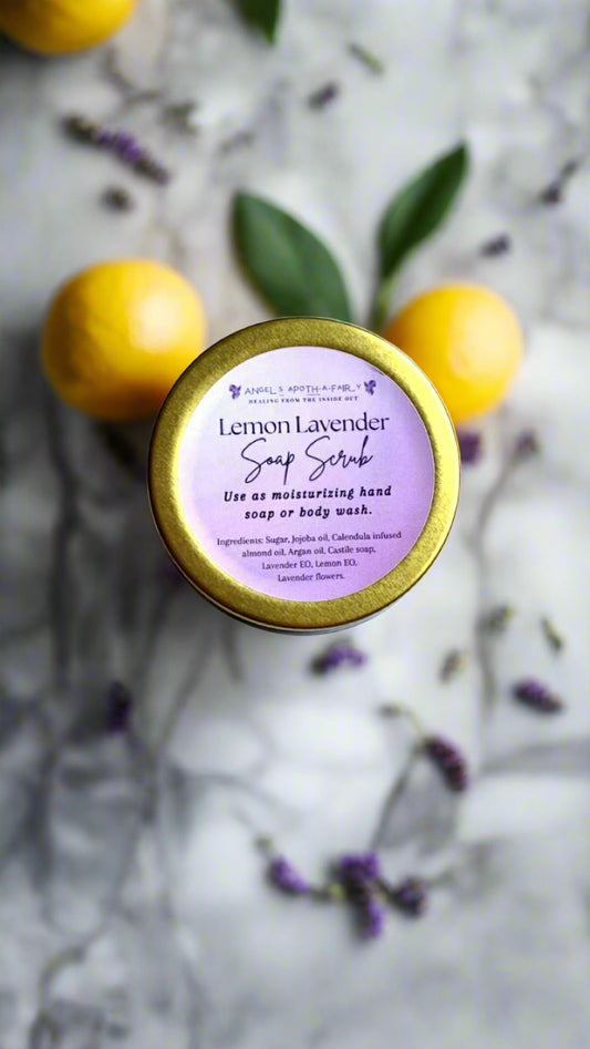 Lemon Lavender Hand + Body Soap Scrub