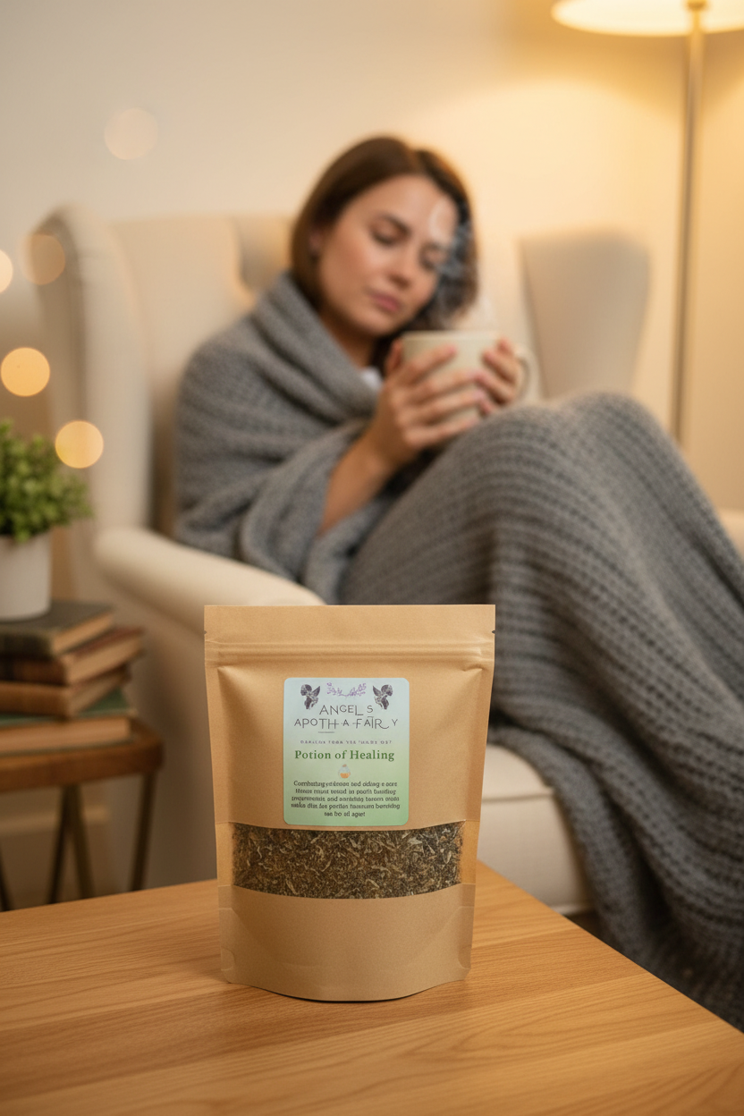 Potion of Healing Tea – Soothe Your Sore Throat and Fight Cold/Flu Symptoms 🌿🍯